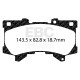Brzdy EBC Auto Predné brzdové dosky EBC Yellowstuff Street + Track DP42460R | race-shop.sk