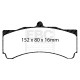 Brzdy EBC Auto Predné/Zadné brzdové dosky EBC Racing SR21 Sintered DP8032.16SR21 | race-shop.sk