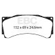 Brzdy EBC Auto Predné/Zadné brzdové dosky EBC Racing SR11 Sintered DP8080.24SR11 | race-shop.sk