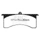 Brzdy EBC Auto Predné/Zadné brzdové dosky EBC Racing SR11 Sintered DP81148.20SR11 | race-shop.sk