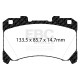 Brzdy EBC Auto Predné brzdové dosky EBC Racing RP-1 DP82430RP1 | race-shop.sk