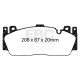 Brzdy EBC Auto Predná + Zadná sada EBC P2DK082Y - Brzdové kotúče Swept Groove + brzdové dosky Yellowstuff | race-shop.sk