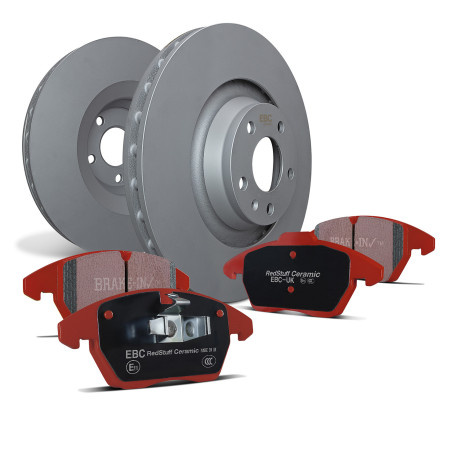 Brzdy EBC Auto Zadná sada EBC PD02KR511 - Brzdové kotúče Premium OE + brzdové dosky Redstuff Ceramic | race-shop.sk