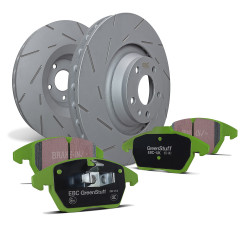Predná sada EBC PD06KF668 - Brzdové kotúče Ultimax Grooved + brzdové dosky Greenstuff