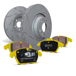 Predná sada EBC PD08KF688 - Brzdové kotúče Ultimax Grooved + brzdové dosky Yellowstuff