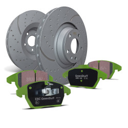 Predná sada EBC PD11KF1277 - Brzdové kotúče Turbo Grooved + brzdové dosky Greenstuff