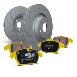 Zadná sada EBC PD13KR684 - Brzdové kotúče Turbo Grooved + brzdové dosky Yellowstuff
