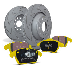 Predná sada EBC PD18KF109 - Brzdové kotúče BSD Grooved + brzdové dosky Yellowstuff