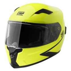 ECE uzatvorená pretekárska prilba OMP Circuit EVO2, fluo žltá