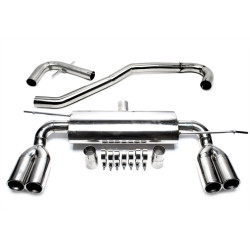 TA-TECHNIX nerezový duplex pretekársky výfuk pre VW Golf Plus 1KP, 2× 76 mm ľavá / 2× 76 mm pravá