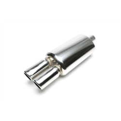 TA-TECHNIX univerzálny nerezový koncový tlmič (oválny rozmer: 65 × 60 mm), 2× 76 mm