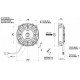 Ventilátory 24V Univerzálny elektrický ventilátor SPAL 167mm - sací, 24V | race-shop.sk