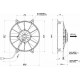 Ventilátory 24V Univerzálny elektrický ventilátor SPAL 255mm - sací, 24V | race-shop.sk