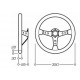 Volanty 3 ramenný športový volant OMP Corsica, 350mm, koža, 95mm odsadenie, čierna/červená | race-shop.sk