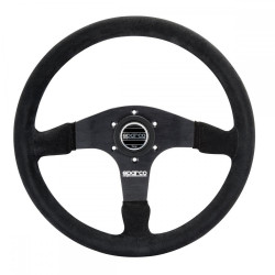 3 ramenný športový volant Sparco R375, 350mm, semiš, 36mm odsadenie, čierna