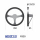Volanty 3 ramenný športový volant Sparco R325, 350mm, semiš, 95mm odsadenie, čierna/zlatá | race-shop.sk