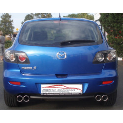 Duplex Športový tlmič výfuku Mazda 3 (BK) Hatchback - s certifikátom ECE (922204D-X)