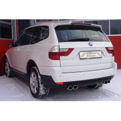 Duplex Športový tlmič výfuku BMW X3 E83 - s certifikátom ECE (971341D-X)