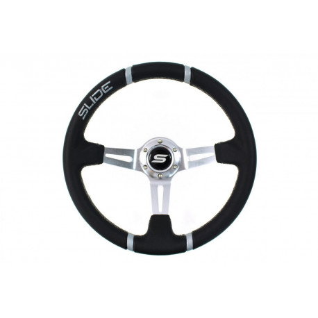 Volanty 3 ramenný volant SLIDE 2, 350mm, EKO koža, 90mm odsadenie | race-shop.sk