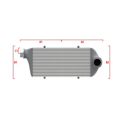 Competition intercooler Wagner na mieru 500mm x 205mm x 80mm