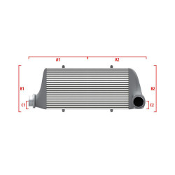 Competition intercooler Wagner na mieru 500mm x 205mm x 80mm