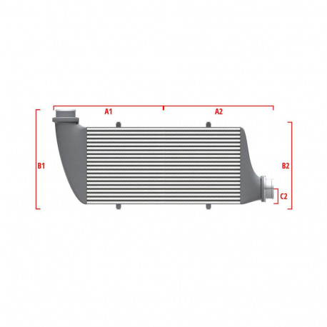 Na mieru Performance intercooler Wagner na mieru 500mm x 205mm x 80mm | race-shop.sk