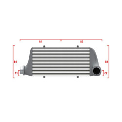 Competition intercooler Wagner na mieru 550mm x 400mm x 100mm