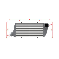 Competition intercooler Wagner na mieru 600mm x 205mm x 80mm