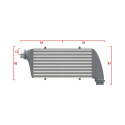 Performance intercooler Wagner na mieru 600mm x 205mm x 80mm
