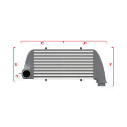 Competition intercooler Wagner na mieru 600mm x 205mm x 80mm