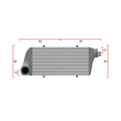 Performance intercooler Wagner na mieru 600mm x 205mm x 80mm