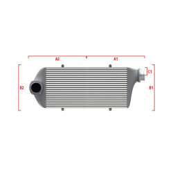 Performance intercooler Wagner na mieru 600mm x 205mm x 80mm
