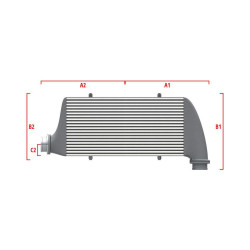 Competition intercooler Wagner na mieru 600mm x 205mm x 80mm