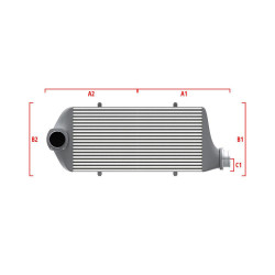 Performance intercooler Wagner na mieru 700mm x 300mm x 90mm