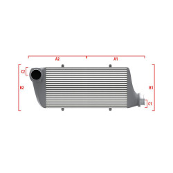 Performance intercooler Wagner na mieru 700mm x 300mm x 90mm