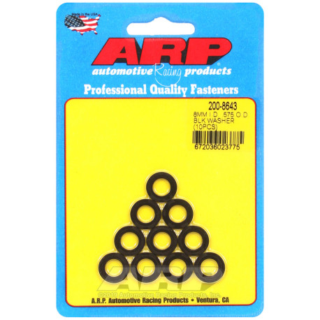 Pevnostné skrutky ARP podložky (čierne), M8 × 14,6 × 1,57 mm, 10 ks | race-shop.sk