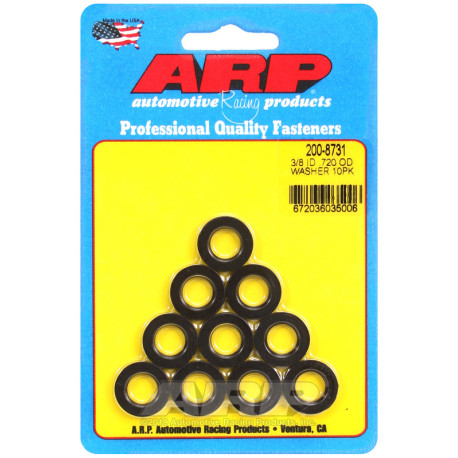 Pevnostné skrutky ARP podložky (čierne), 9,52 × 18,29 mm, V3 | race-shop.sk