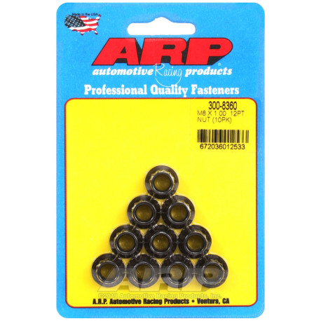 Pevnostné skrutky ARP matice (12-hranná hlava), M8×1.00, 10 ks | race-shop.sk
