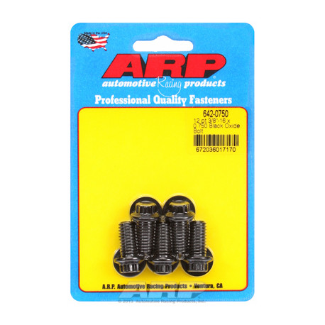 Pevnostné skrutky "3/8""-16 x 0.750 12pt čierny oxid skrutky" (5ks) | race-shop.sk