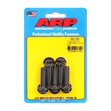 Pevnostné skrutky ARP "3/8""-16 x 1.250 12pt čierny oxid skrutky" (5ks) | race-shop.sk
