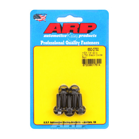 Pevnostné skrutky ARP "1/4""-20 x 0.750 hex čierny oxid skrutky" (5ks) | race-shop.sk