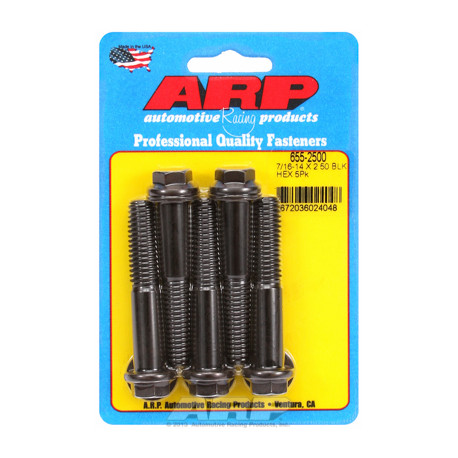Pevnostné skrutky ARP "7/16""-14 X 2.500 hex 1/2 čierny oxid skrutky" 5ks | race-shop.sk