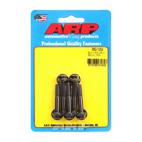 Pevnostné skrutky ARP M6 x 1.00 x 35 hex čierny oxid skrutky (5ks) | race-shop.sk