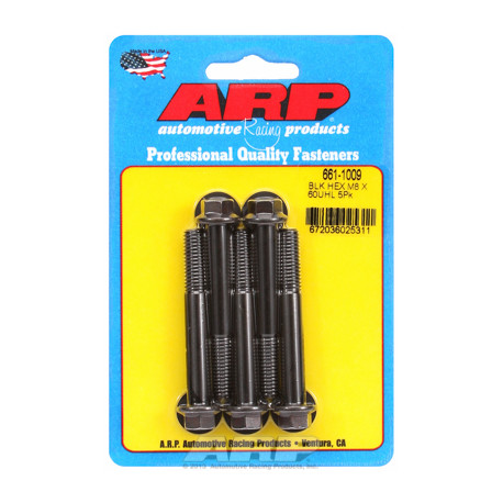Pevnostné skrutky ARP M8 x 1.25 x 60 hex čierny oxid skrutky (5ks) | race-shop.sk