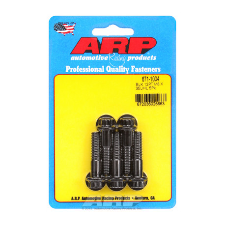 Pevnostné skrutky M8 x 1.25 x 35 12pt čierny oxid skrutky (5ks) | race-shop.sk
