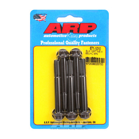 Pevnostné skrutky M8 x 1.25 x 65 12pt čierny oxid skrutky (5ks) | race-shop.sk