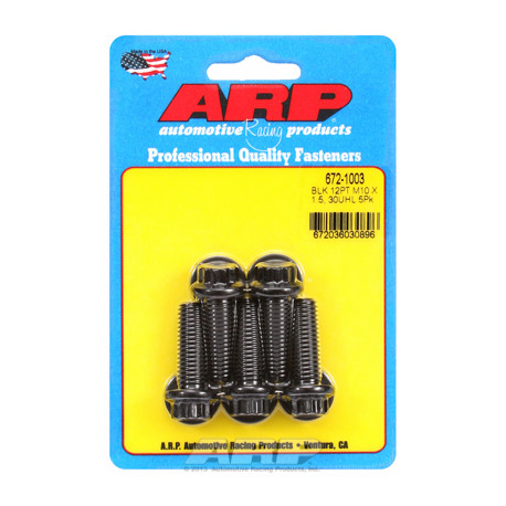 Pevnostné skrutky ARP M10 x 1.50 x 30 12pt čierny oxid skrutky (5ks) | race-shop.sk