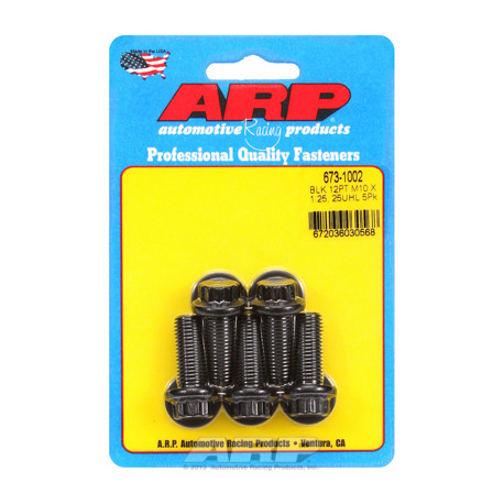 Pevnostné skrutky ARP M10 x 1.25 x 25 12pt čierny oxid skrutky (5ks) | race-shop.sk