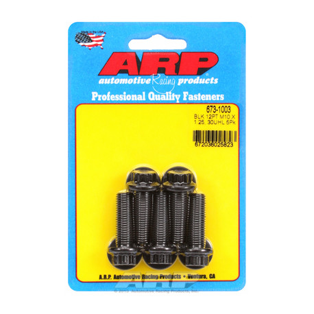 Pevnostné skrutky ARP M10 x 1.25 x 30 12pt čierny oxid skrutky (5ks) | race-shop.sk