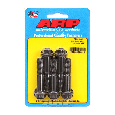 Pevnostné skrutky ARP M10 x 1.25 x 50 12pt čierny oxid skrutky (5ks) | race-shop.sk